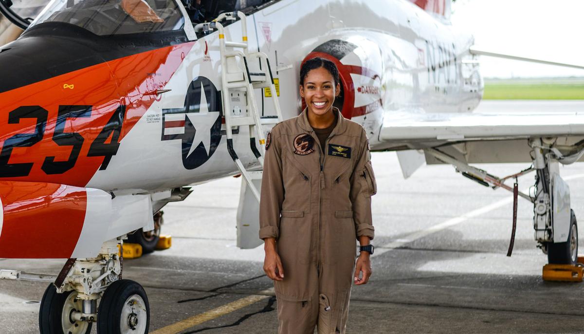 ‘Go Forth and Kick Butt’: Navy’s First Black Female Fighter Pilot Graduates, Is Set to Receive Her Wings