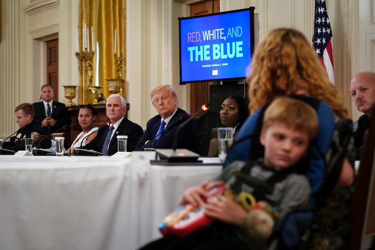 Trump Denounces ‘Anti-Cop Crusade,’ Hears From Families Helped by Law Enforcement