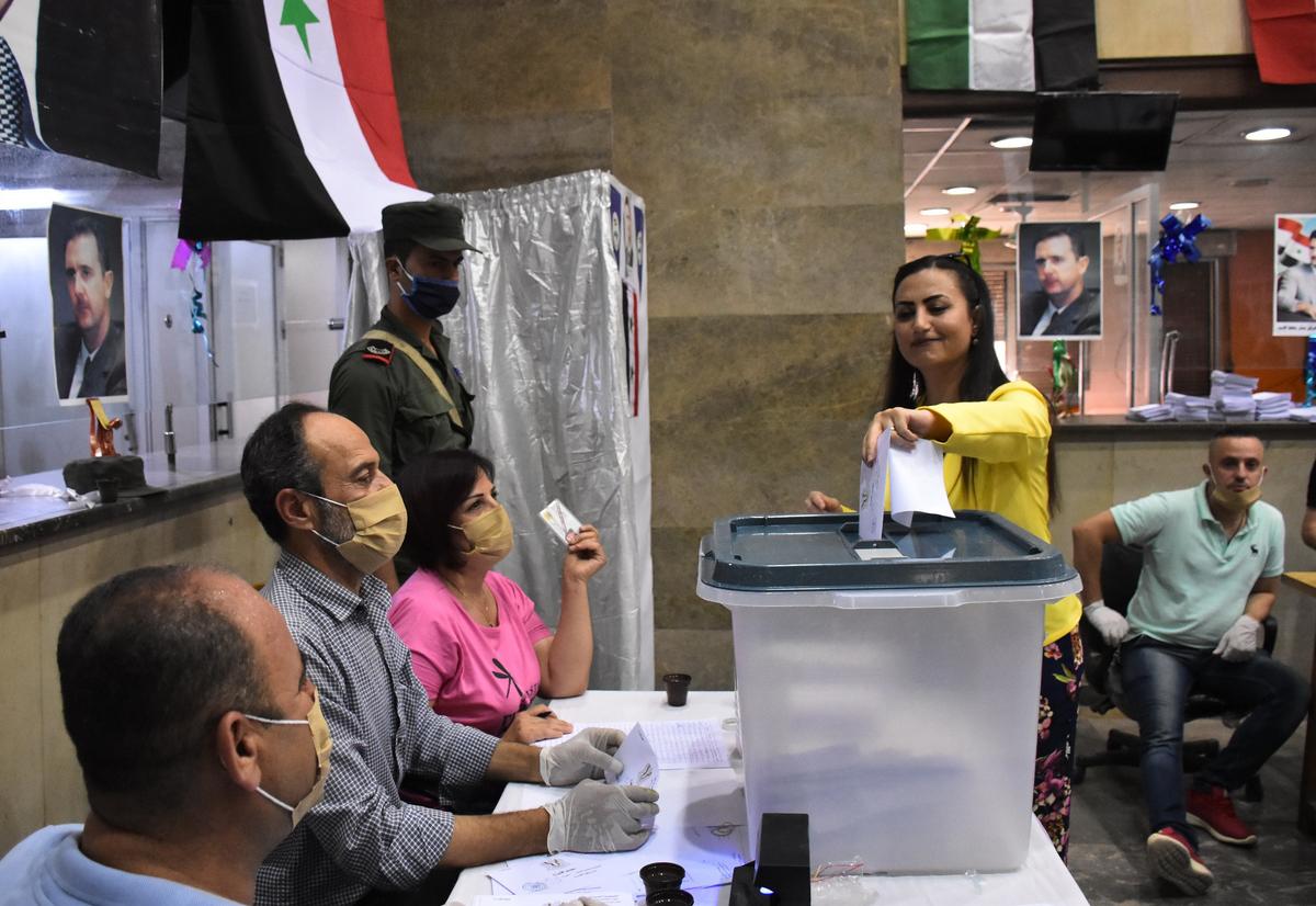 Syrians Vote for New Parliament Amid Measures Against Virus