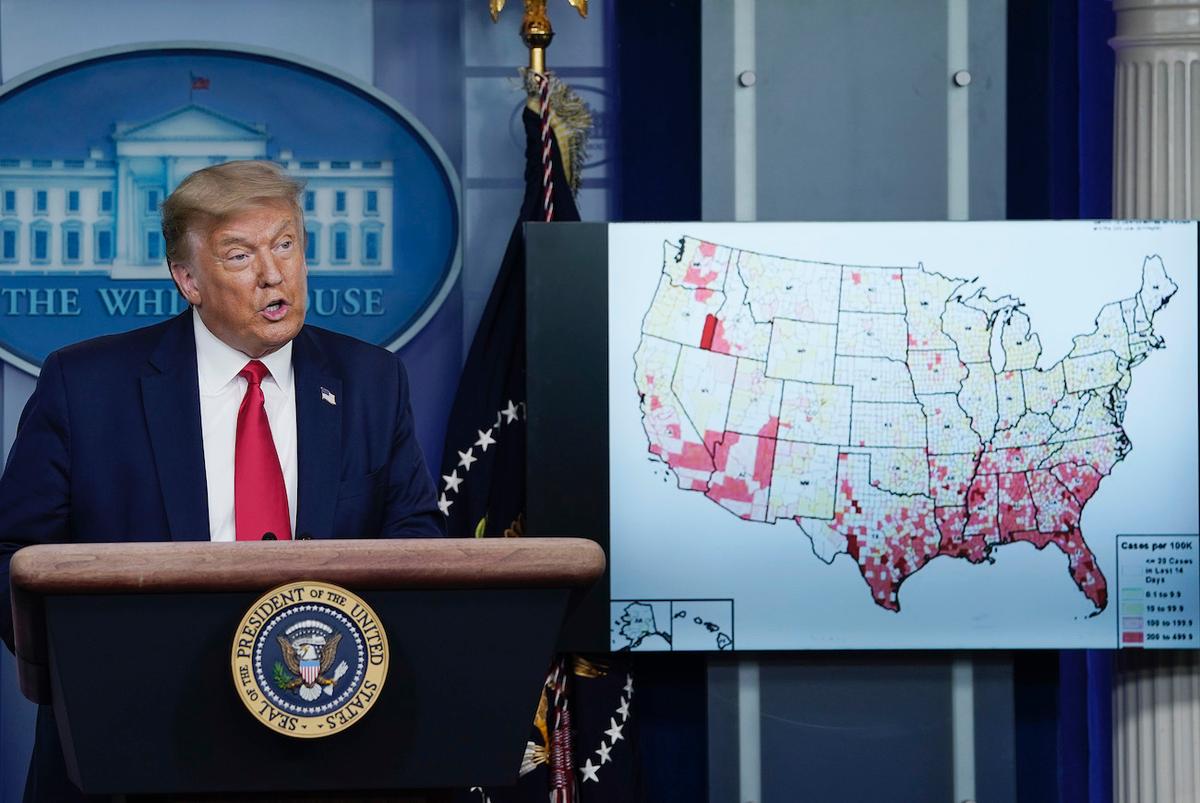 Trump Warns Against Permanent Shutdowns, Urges Reopening of Schools