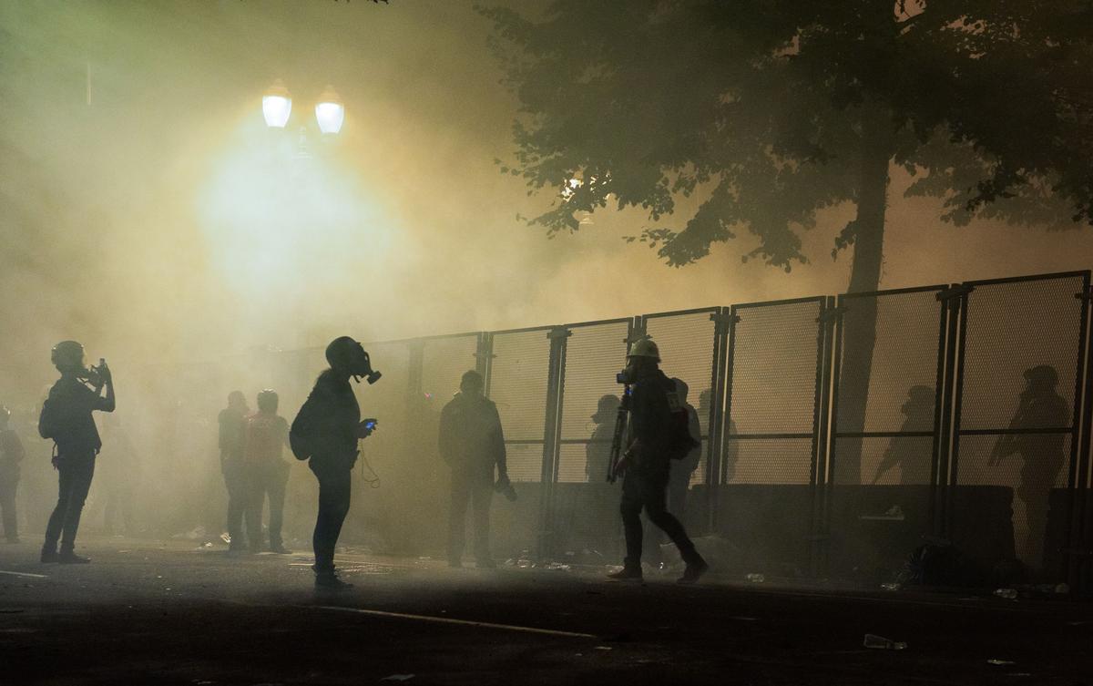 Demonstrators, Federal Officers Clash During Another Night of Rioting in Portland
