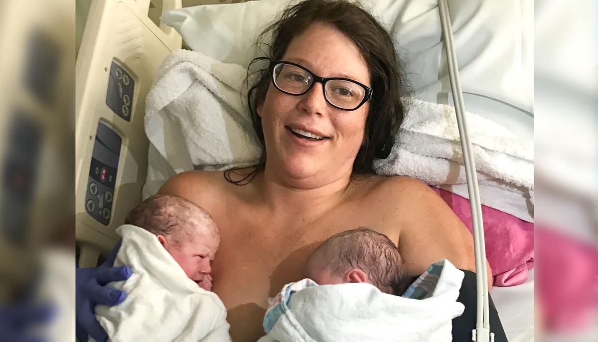Mom Startled as She Welcomes a Surprise Twin Two Minutes After the Birth of Her Daughter