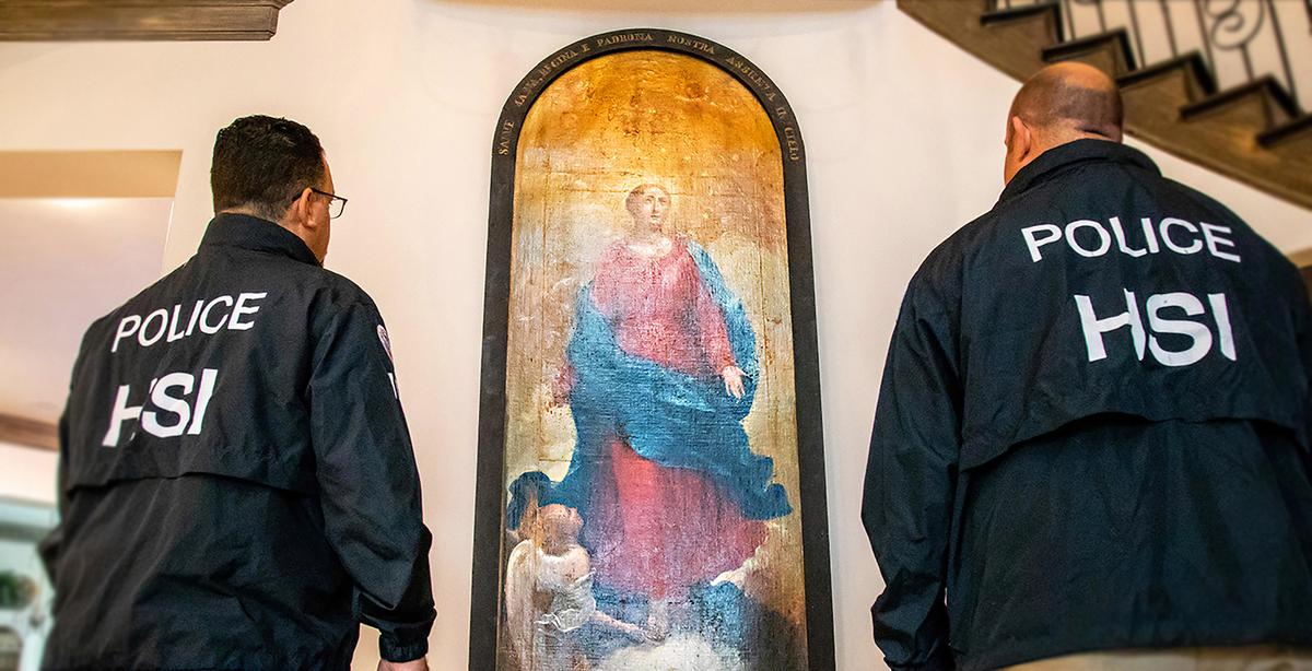 ICE Agents Recover 19th-Century Painting Stolen From Ancient Italian Monastery