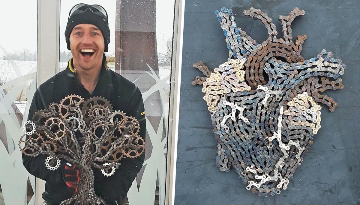 Meet the Talented Artist Who Creates Stunning Metallic Sculptures From Old Bicycle Chains