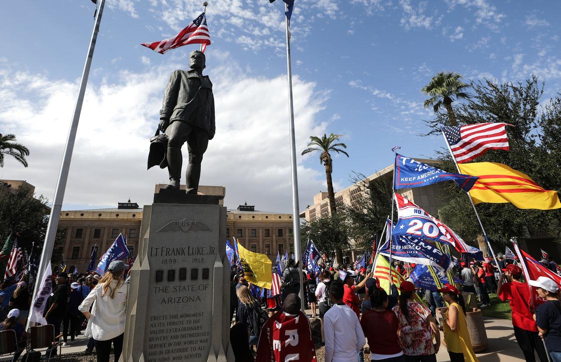 Arizonians Call for Recount, Audit of Votes at State Capitol Rally
