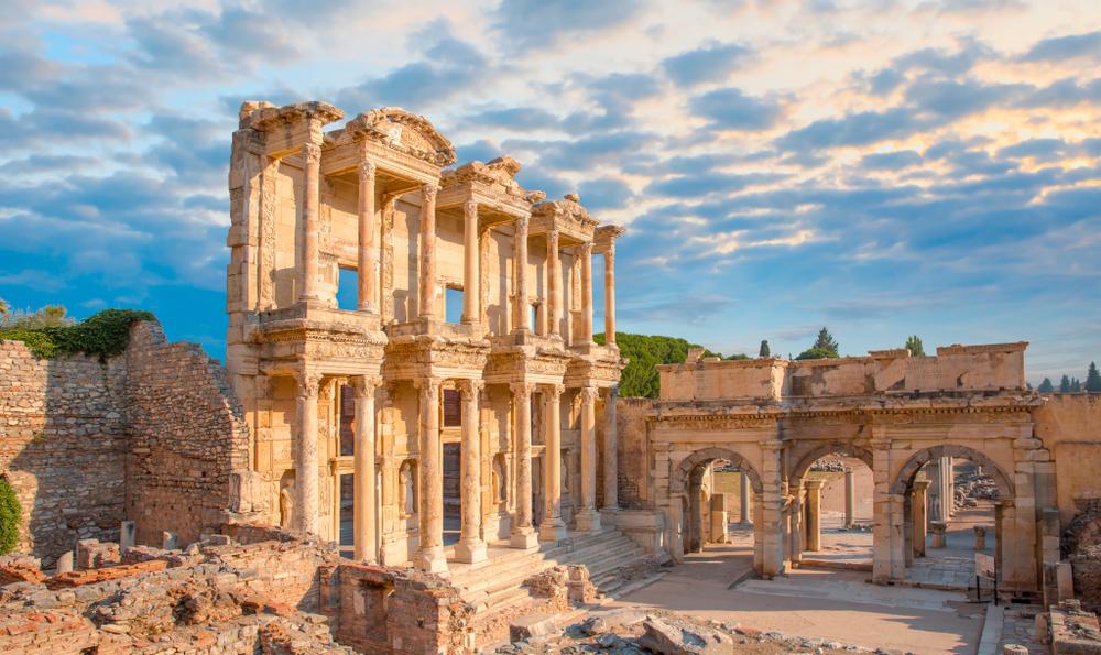 The monumental facade of the Library of Celsus at Ephesus is a reminder of the value of knowledge. (muratart/Shutterstock)