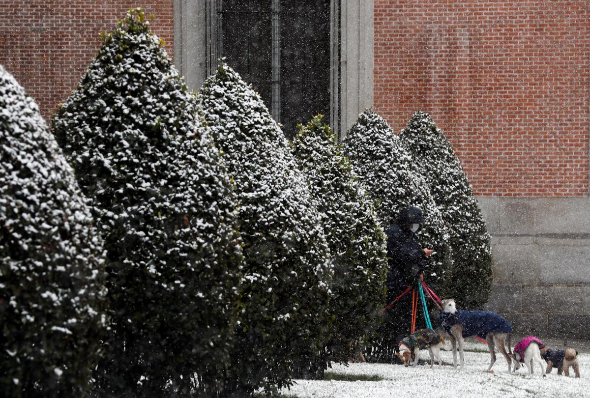 Snowstorm Hits Spain, Madrid Braces For Heaviest Snowfall In Decades