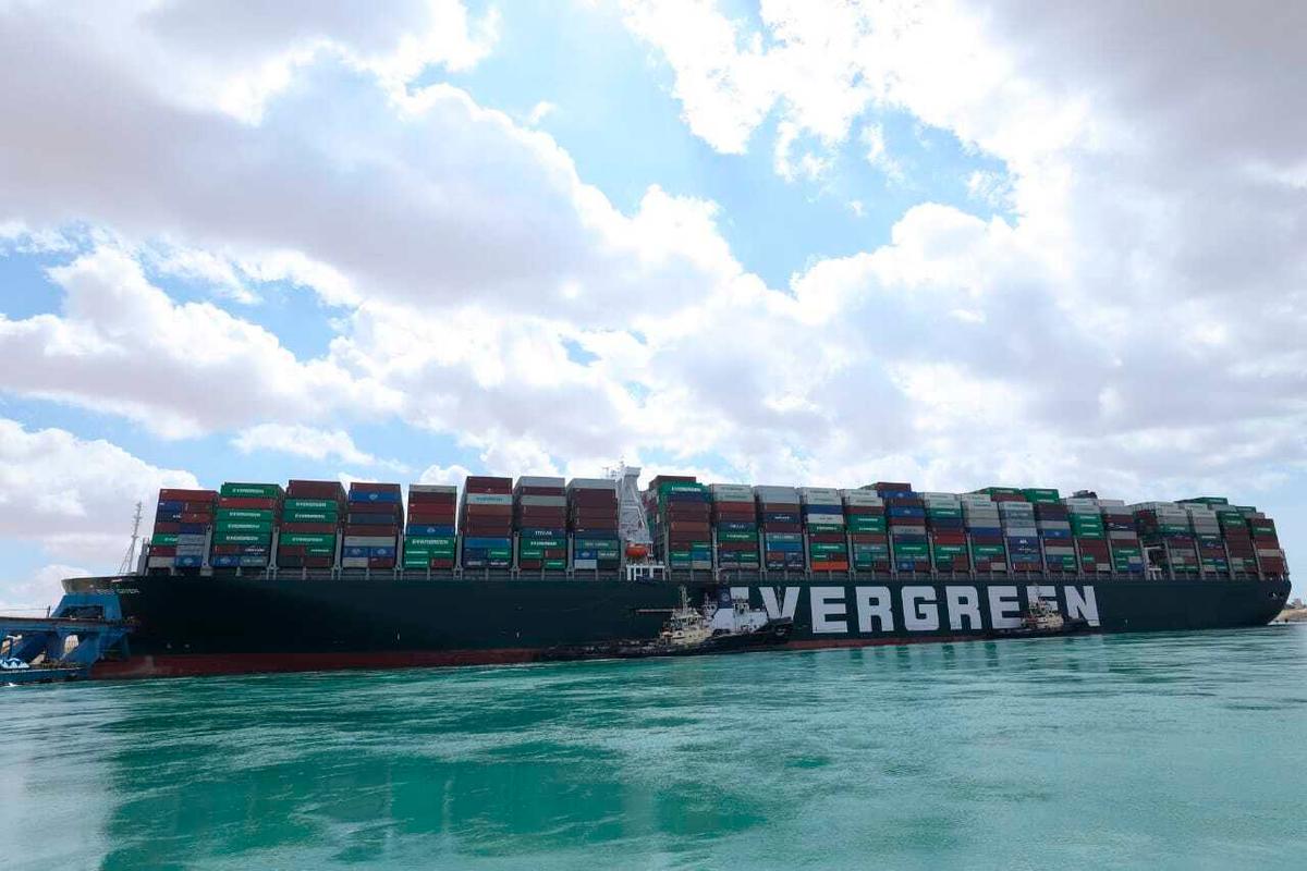 Maritime Traffic Jam Grows Outside Blocked Suez Canal