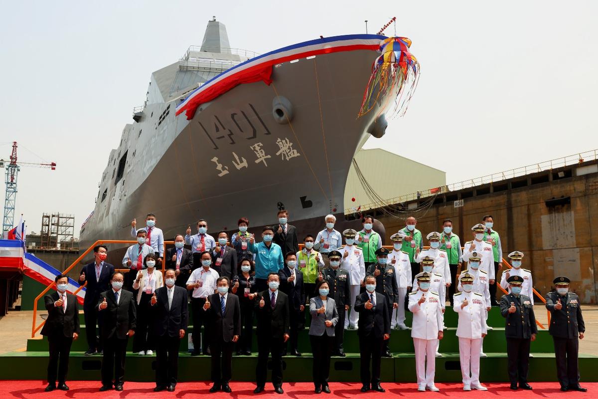 Taiwan Bolsters Navy With Unveiling of New Amphibious Warfare Ship Amid China Threats