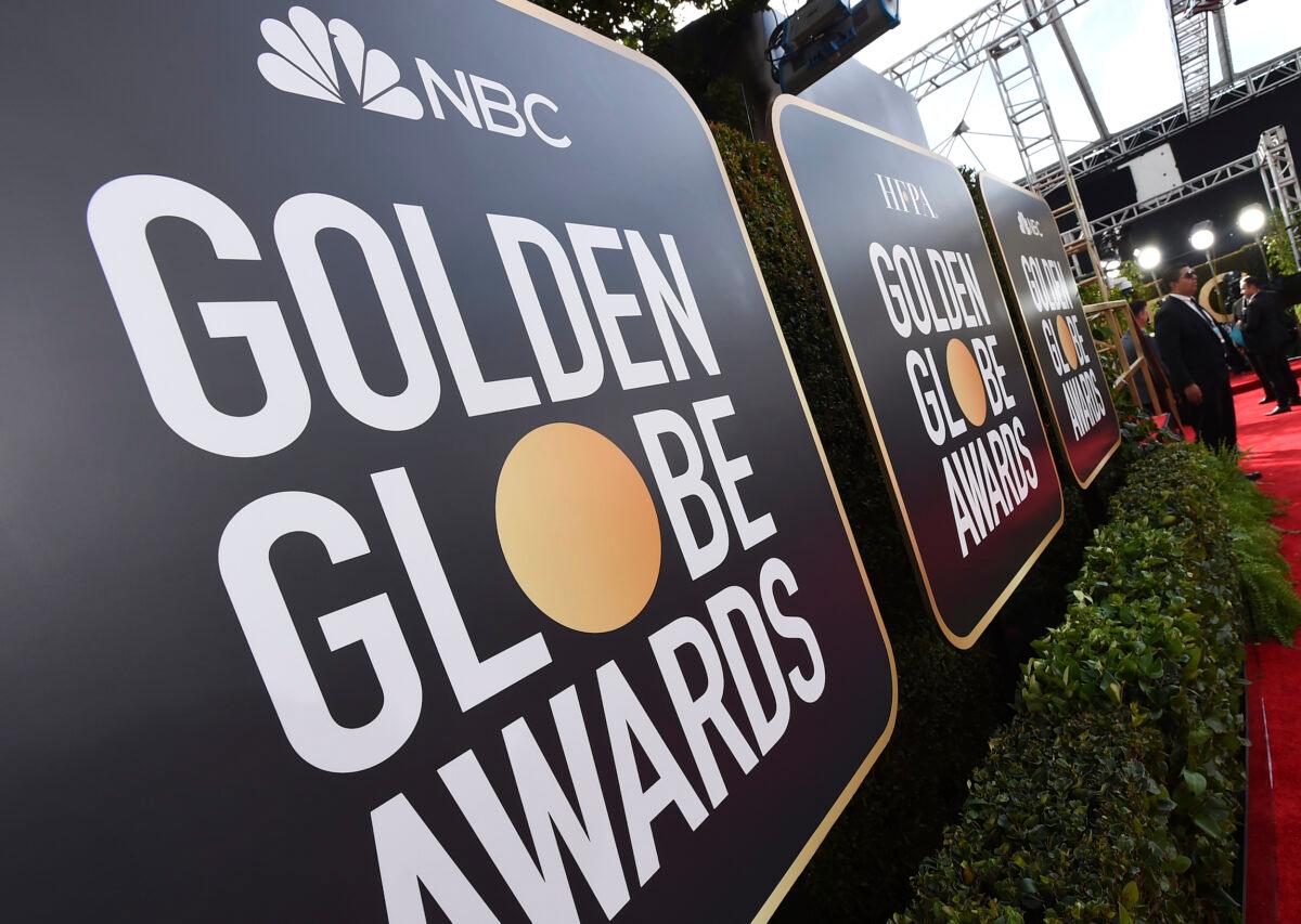 Signage promoting the Golden Globe Awards and NBC in Beverly Hills, Calif., on Jan. 5, 2020. (Jordan Strauss/Invision/AP)