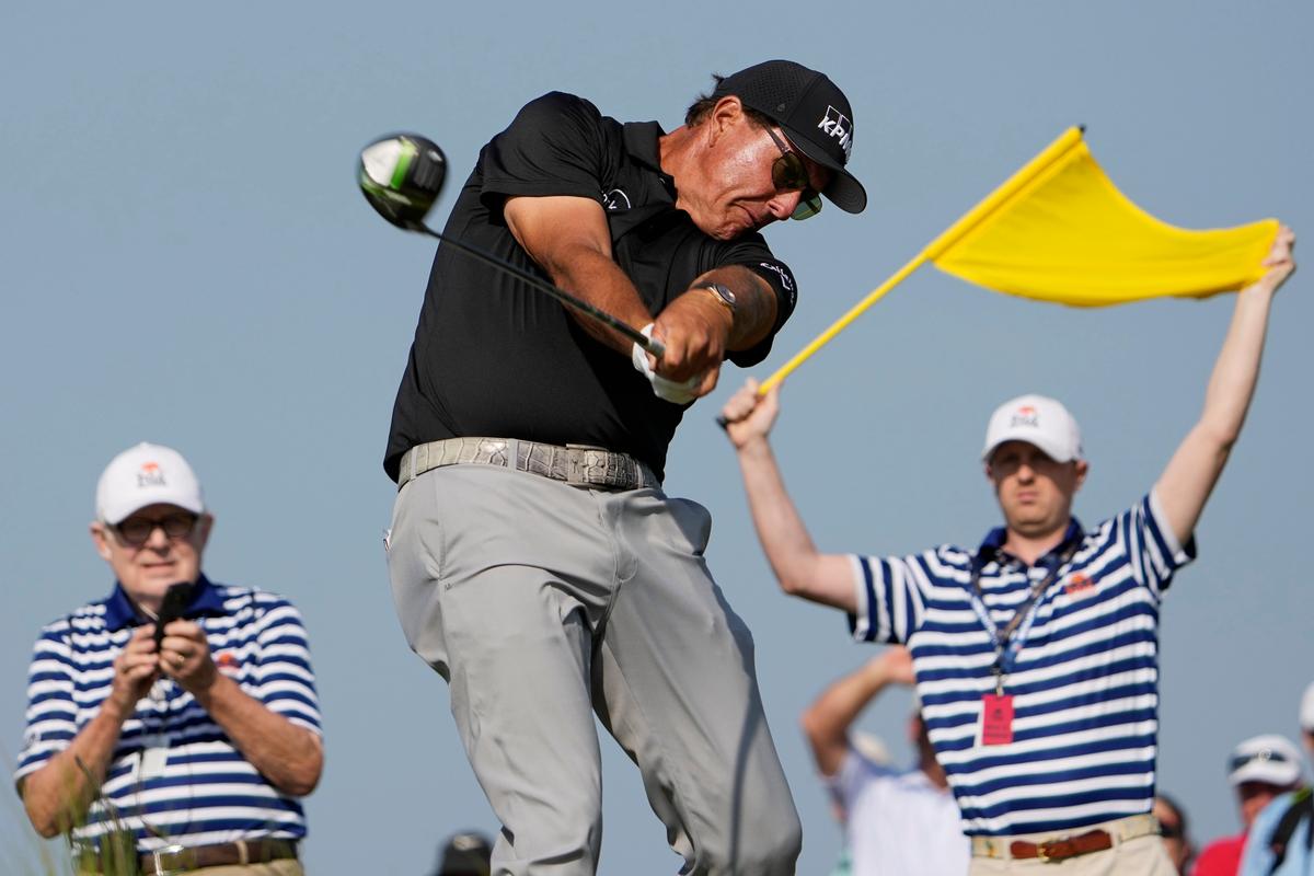 Phil Being Phil: Mickelson Shares Lead in PGA Championship
