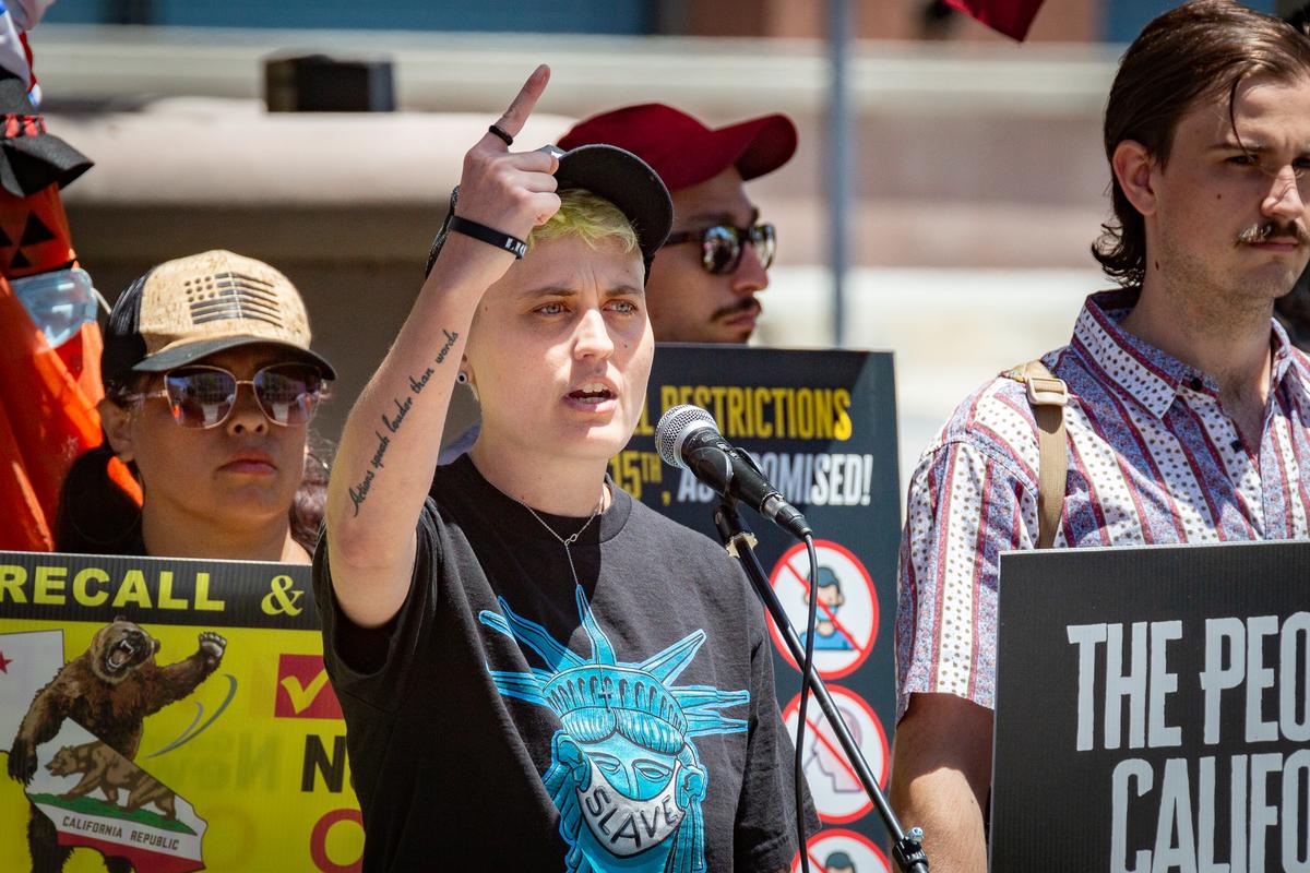 Protestors Outside of Cal-OSHA Fight for Consistency in Mask Guidelines 
