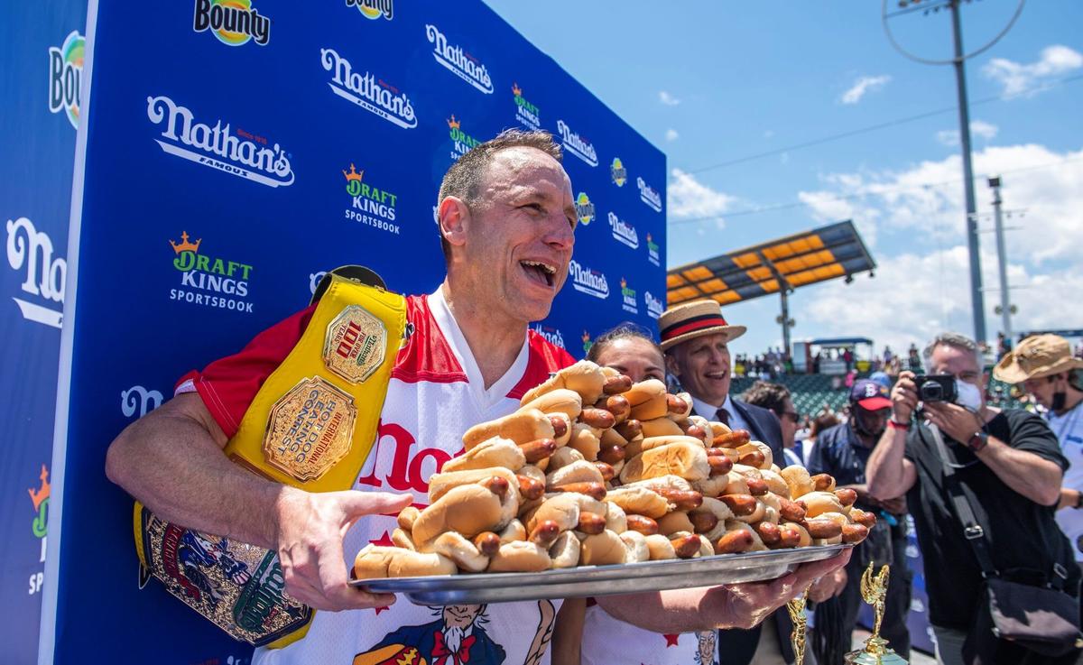 Joey Chestnut Sets New Record at Post-Pandemic Hot Dog Race