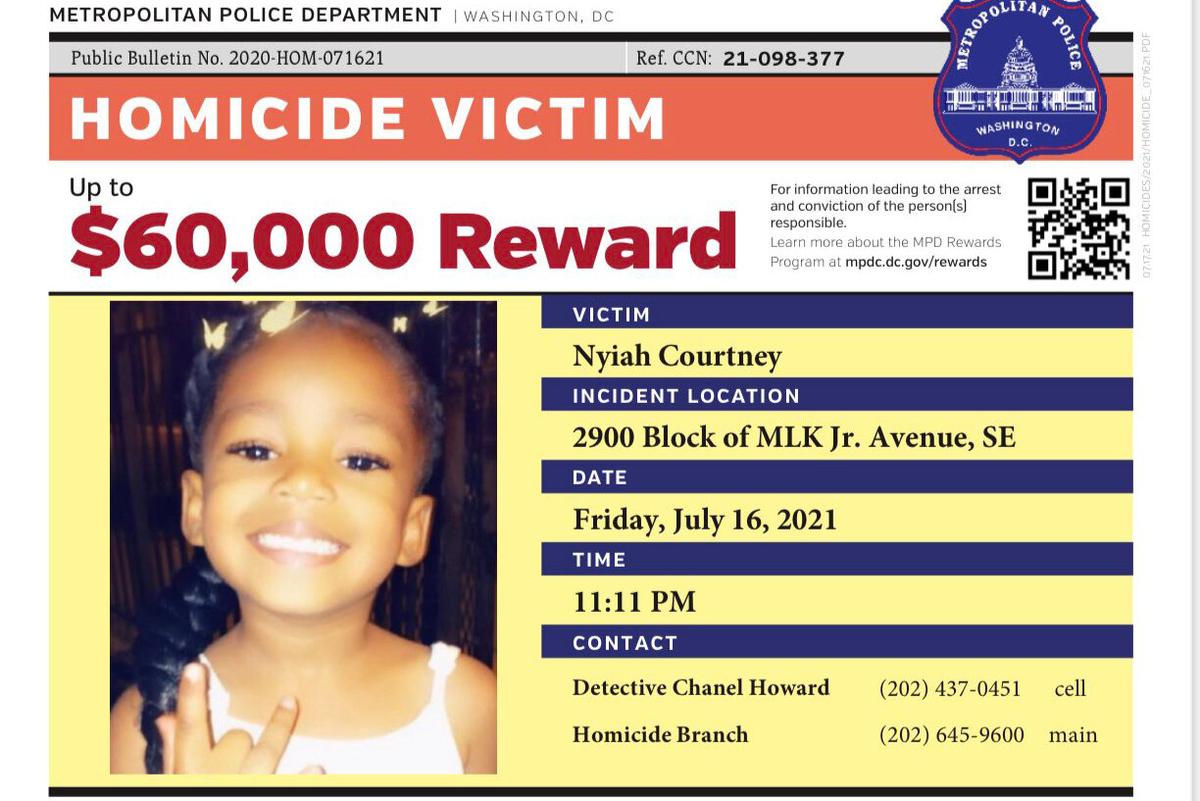 $60,000 Reward Offered After Child Killed, 5 Others Shot in DC