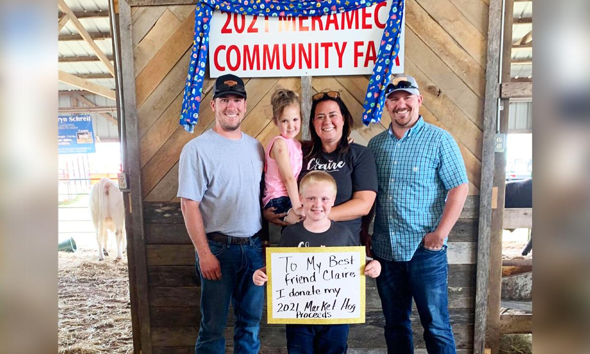Boy, 8, Auctions Off His Pet Hog to Raise $19,500 for Best Friend With Brain Tumor