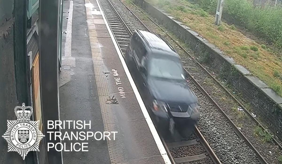 ‘Idiotic’ Motorist Jailed After Driving Car Down Railway Track