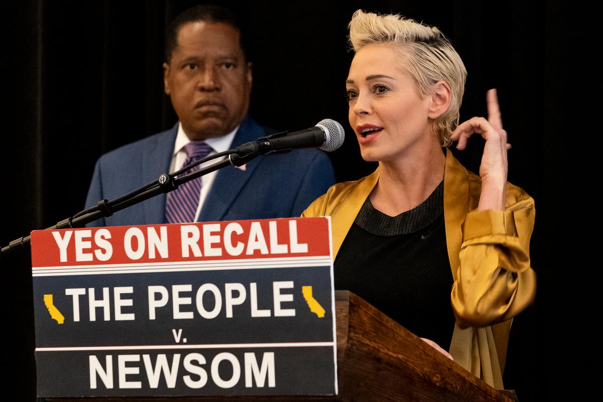Allegations Fly From Rose McGowan as Recall Vote Looms in California