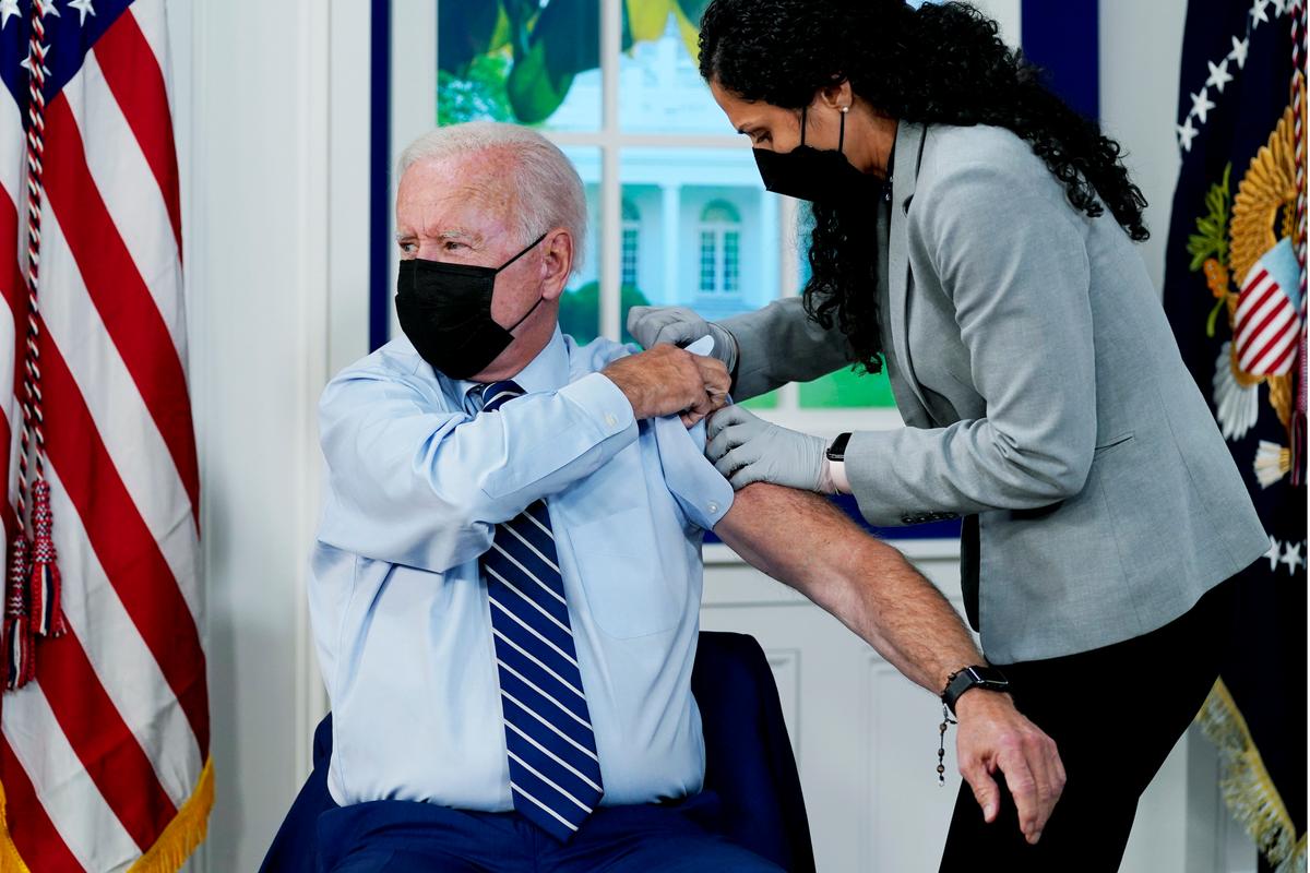 Biden Gets COVID-19 Booster Shot