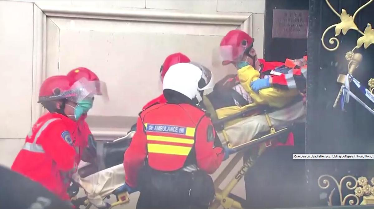 1 Dead, Others Trapped After Hong Kong Scaffolding Collapses