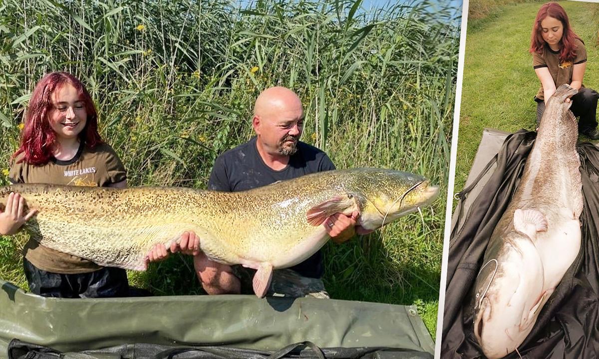 15-Year-Old UK Girl Reels In Massive 100lb Monster Catfish—And Its Bigger Than Her