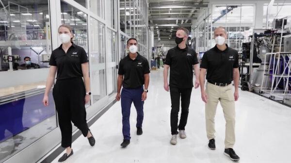 A still image from an undated video released by NASA shows SpaceX Crew-3 astronauts in training. (NASA via AP/Screenshot via The Epoch Times)