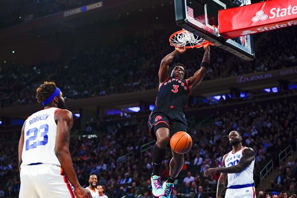Anunoby Has Career-Best 36, Raptors Beat Knicks 113–104