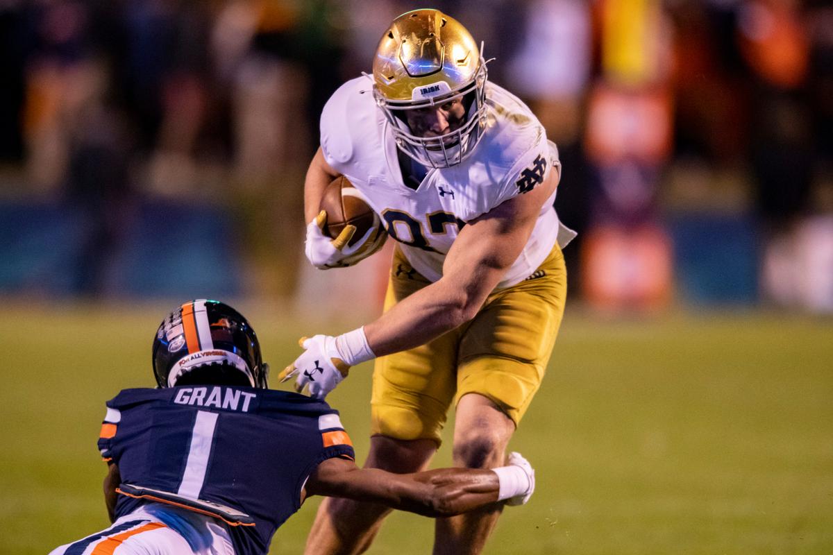 Coan’s 3 TD Throws Lead No. 7 Notre Dame Past Virginia 28–3