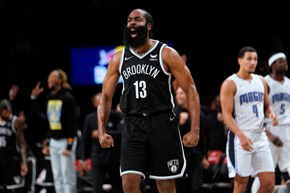 Harden Rallies Nets to 115–113 Win Over Magic as Durant Sits