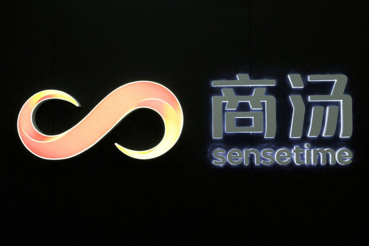 The logo of the artificial intelligence (AI) startup SenseTime is seen at its office in Hong Kong, China, on Aug. 18, 2021. (Tyrone Siu/Reuters)