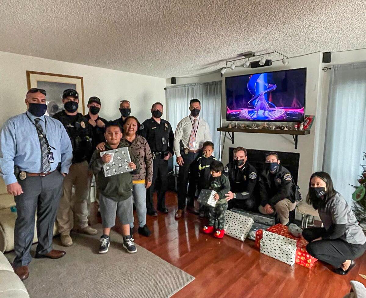 Huntington Beach Police Department Plays Santa for Underprivileged Family