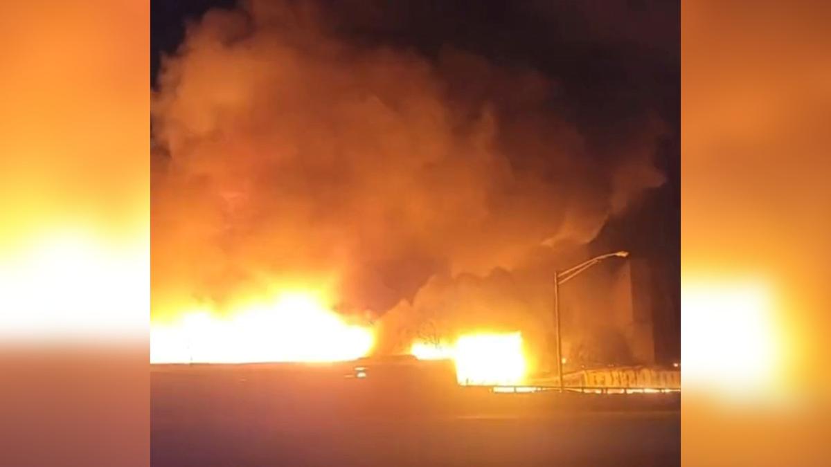 Fire Erupts Near Chemical Plant; Residents Told to Stay Away