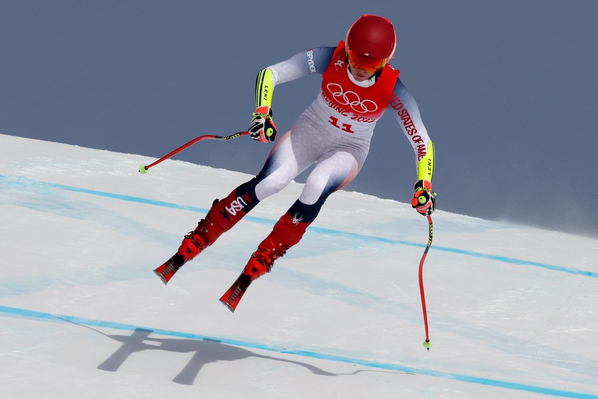 Shiffrin Relieved to Finish Olympic Race; 9th in Super-G