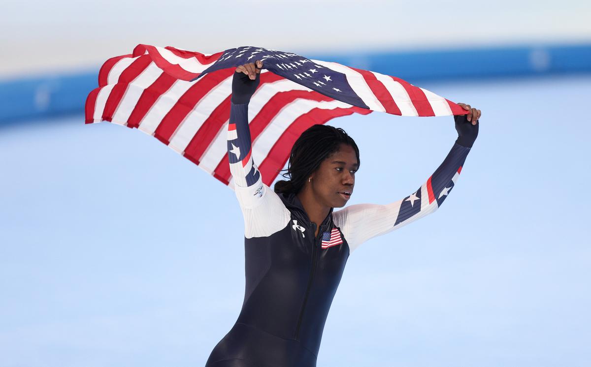 American Jackson Wins Speed Skating Gold After Stumble in Trials