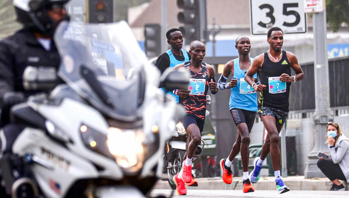 Kenyans John Korir, Delvine Meringor Win Los Angeles Marathon