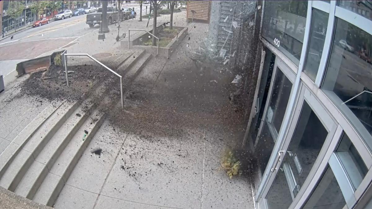 Car Crashes Into Ohio Convention Center