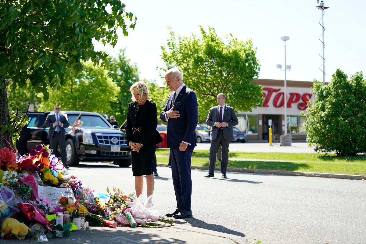Biden Visits Buffalo After Shooting, Says ‘Evil Will Not Win’