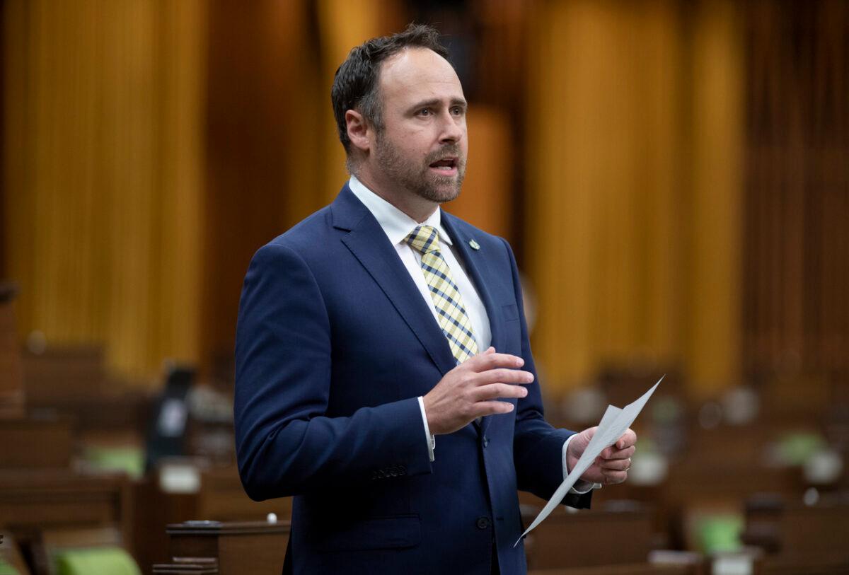 Conservative MP Philip Lawrence rises during Question Period in the House of Commons on May 28, 2021, in Ottawa. (The Canadian Press/Adrian Wyld)