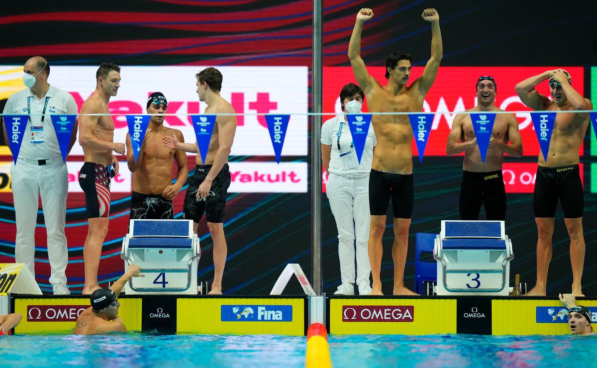 Italy Pips US Men to Relay Gold in Swimming Worlds Finale