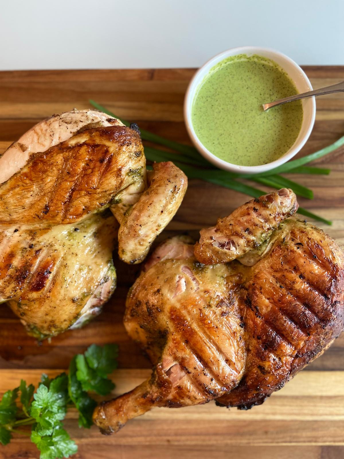 Use This Green Herb Seasoning and Marinade in Two Dishes for a Versatile Family Meal