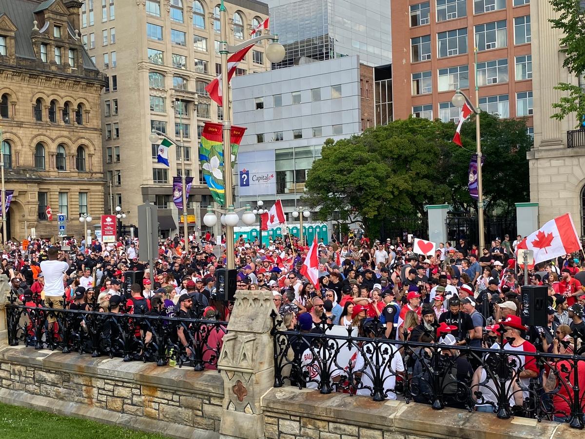 Crowds Rally in Ottawa After March for Freedoms on Canada Day