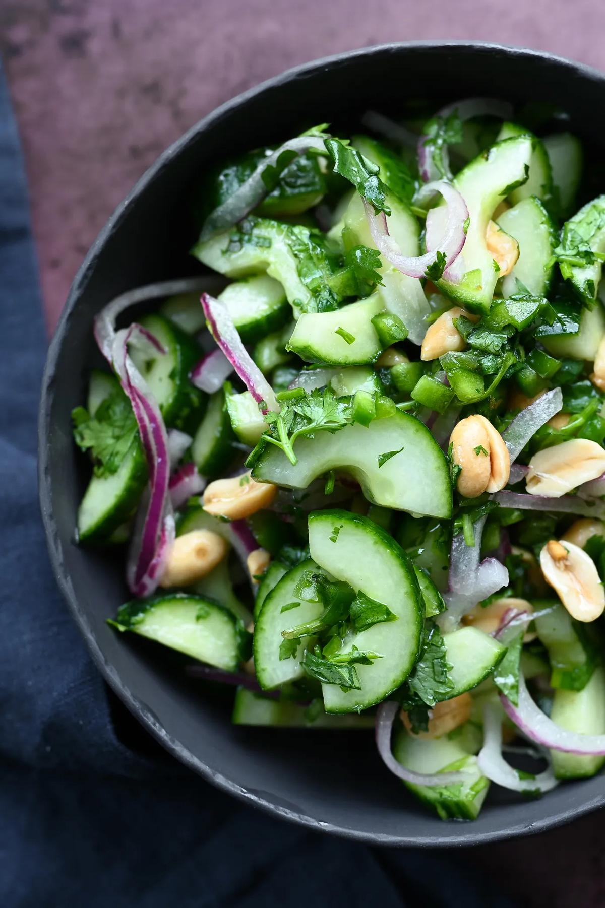 Thai Cucumber Salad With Peanuts