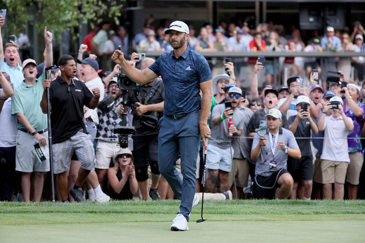 Johnson Makes Eagle Putt to Win LIV Boston Event in Playoff