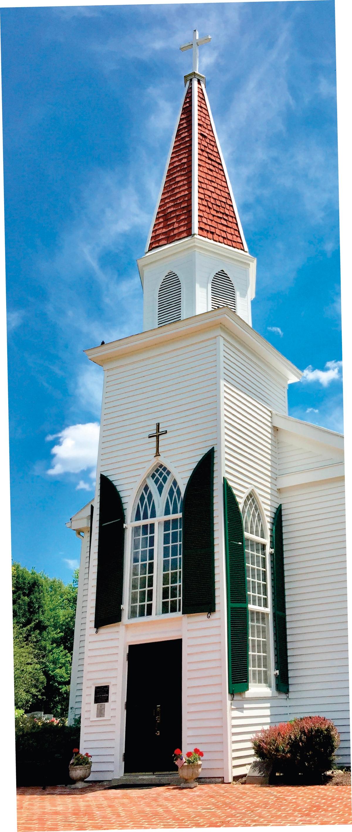 St. Mary’s Catholic Church in Fairfax Station, Va., is best known as the location where Barton treated wounded Civil War soldiers. (John M. Chase/ Shutterstock)