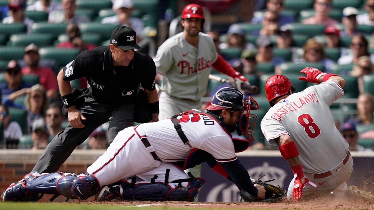Castellanos Plates 3, Phillies Hold Off Braves 7–6 in NLDS