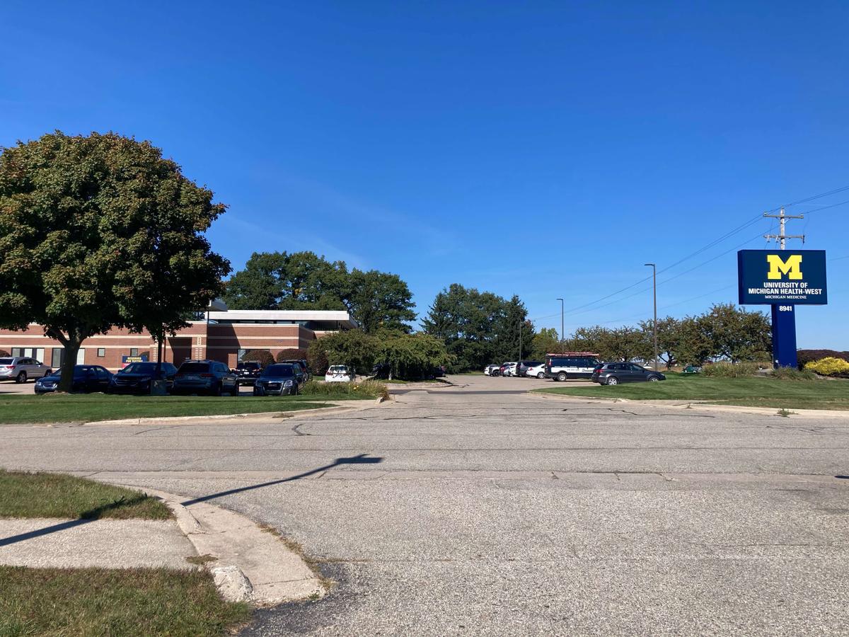 This is the health clinic in Caledonia, Mich., where physician assistant Valerie Kloosterman worked for 17 years until she was fired in 2021 over her religious beliefs opposing gender-altering treatments, her lawyers allege in a lawsuit filed against the University of Michigan Health-West, photographed in 2022. (Courtesy of First Liberty Institute)