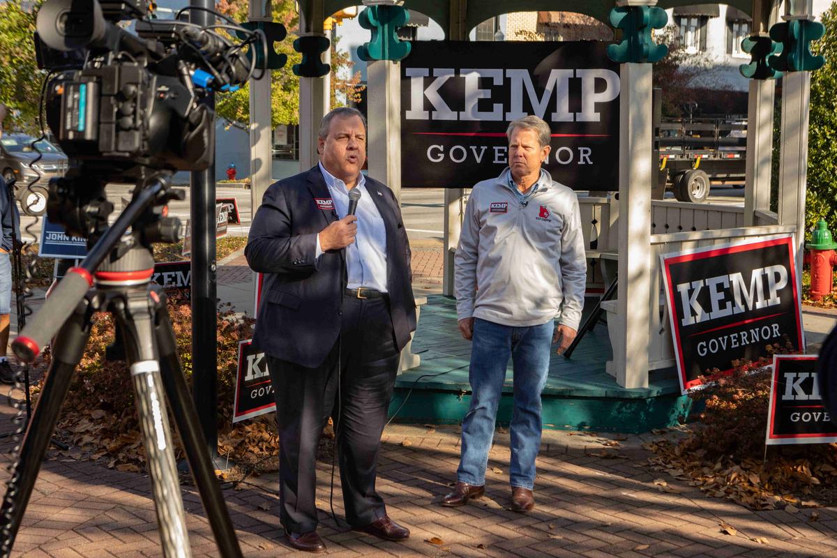 Former NJ Gov. Christie Joins Brian Kemp on Campaign Trail