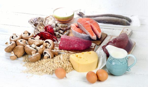 <span class="caption">An array of vitamin B12-rich foods – all of which come from animals.</span>. (Tatjana Baibakova/Shutterstock)