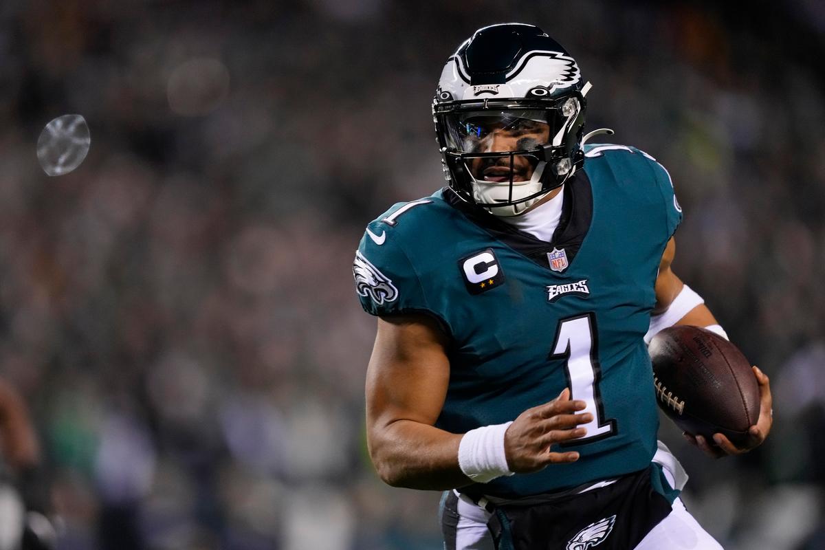 Hurts, Eagles Pound Giants Early, Coast to NFC Title Game
