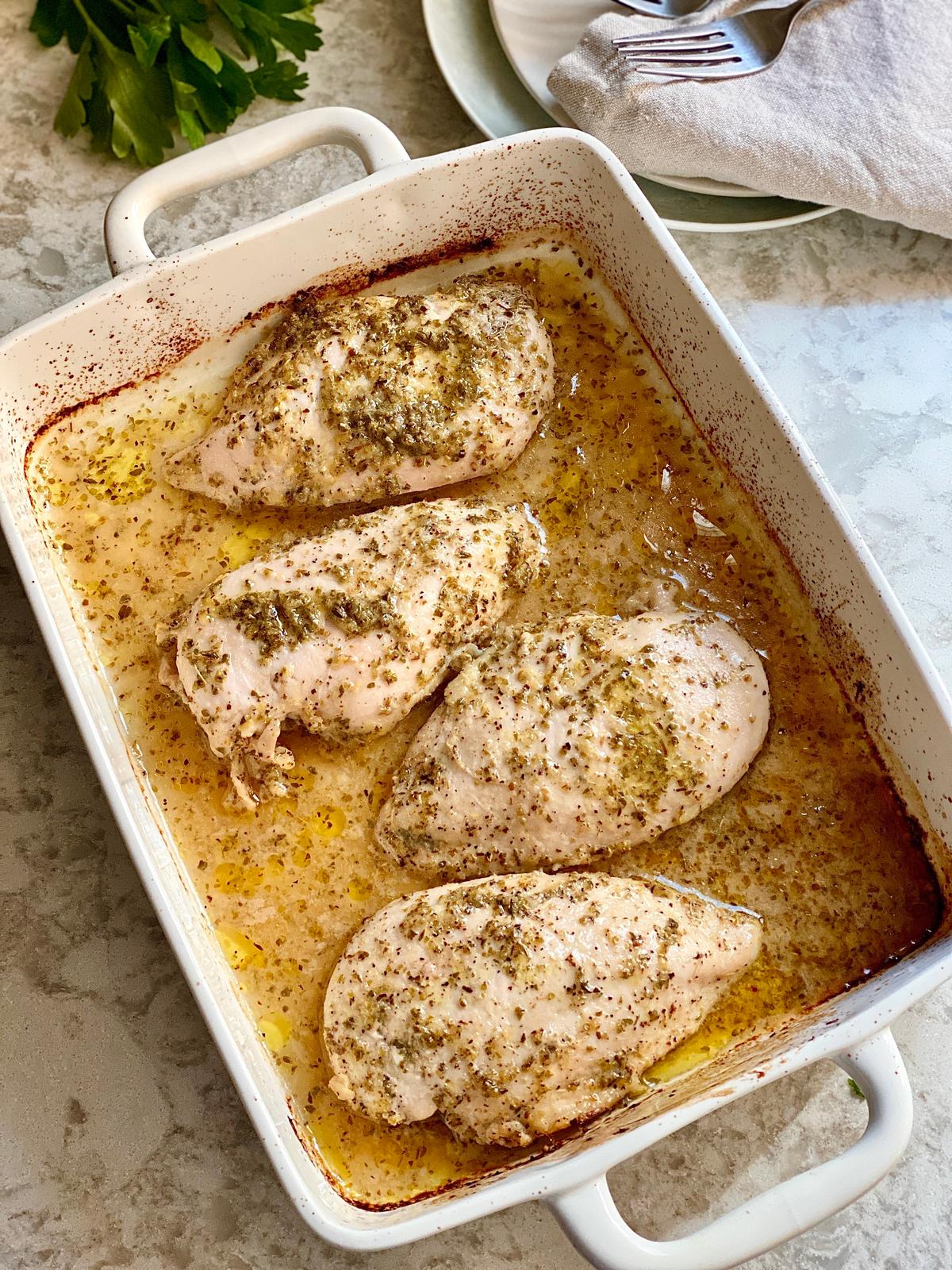 Garlicky Greek Chicken Breast Is Bursting With Flavor