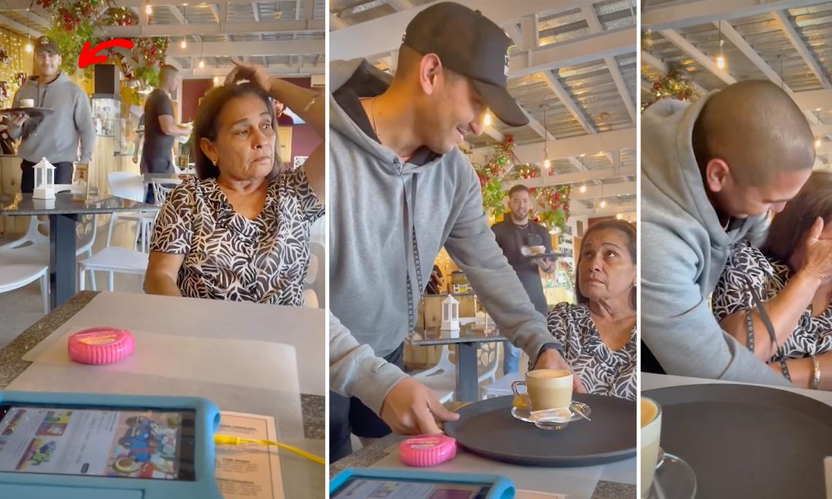VIDEO: Son Pretends to Be Waiter Serving Mom Drink After 7 Years Apart—Her Reaction Is Stunning